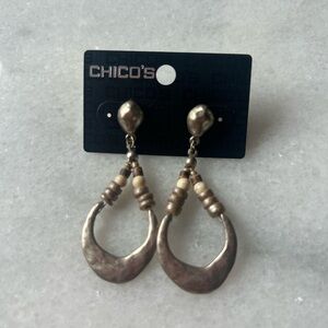 Chico’s Boho Metal & Bead Earrings